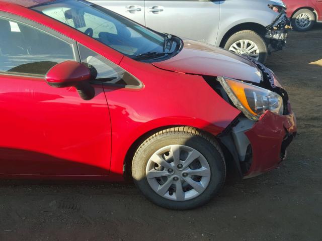 KNADM5A3XF6460216 - 2015 KIA RIO LX Կարմիր լուսանկար 9