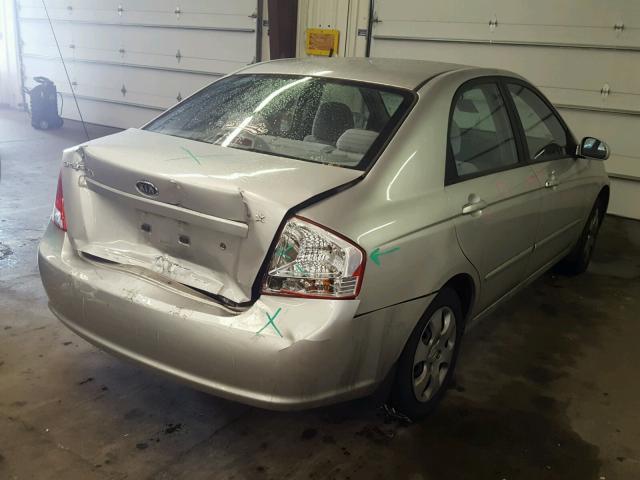 KNAFE221795651670 - 2009 KIA SPECTRA EX SILVER photo 4