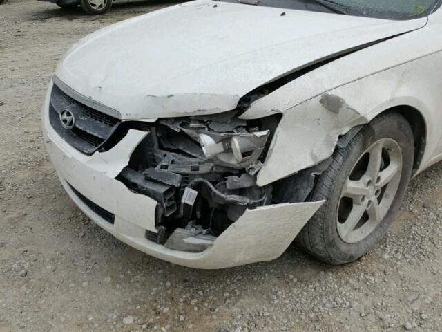 5NPEU46FX6H127038 - 2006 HYUNDAI SONATA GLS WHITE photo 9