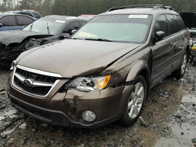 4S4BP61C197318547 - 2009 SUBARU OUTBACK 2. BROWN photo 2