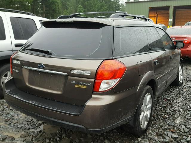 4S4BP61C197318547 - 2009 SUBARU OUTBACK 2. BROWN photo 4