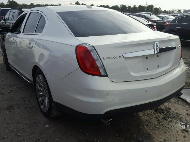 1LNHL9DR5CG800033 - 2012 LINCOLN MKS WHITE photo 3