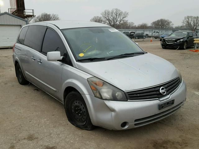 5N1BV28U18N122258 - 2008 NISSAN QUEST S SILVER photo 1