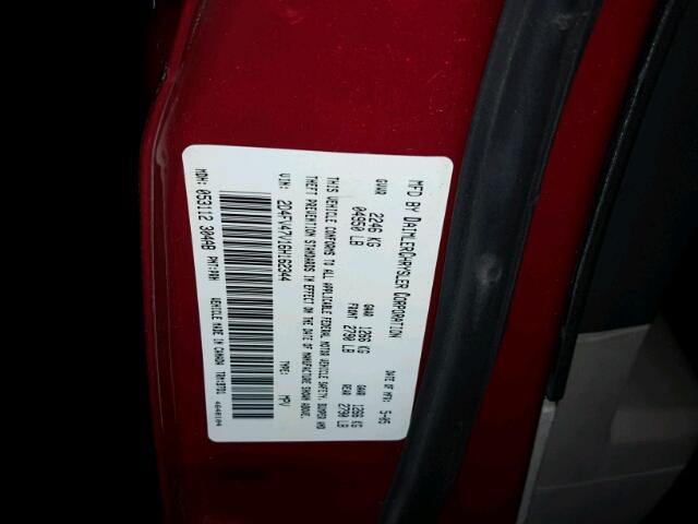 2D4FV47V16H162344 - 2006 DODGE MAGNUM SXT RED photo 10