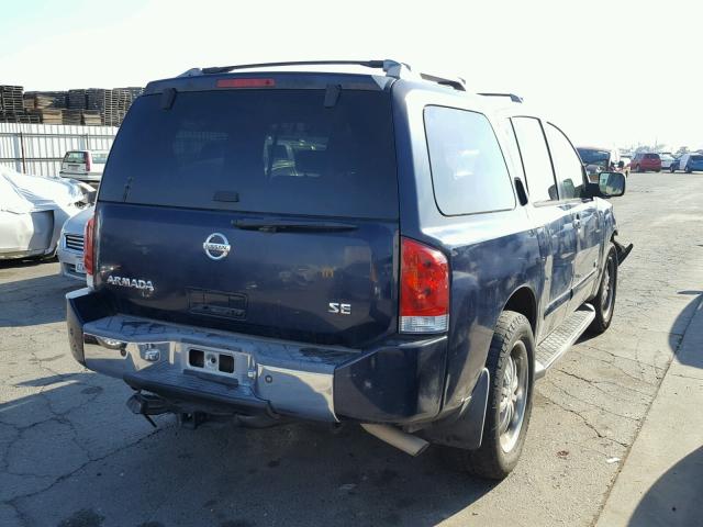 5N1AA08B76N705182 - 2006 NISSAN ARMADA SE BLUE photo 4