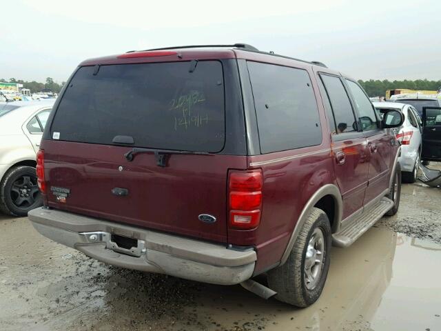 1FMRU17L01LB47951 - 2001 FORD EXPEDITION MAROON photo 4