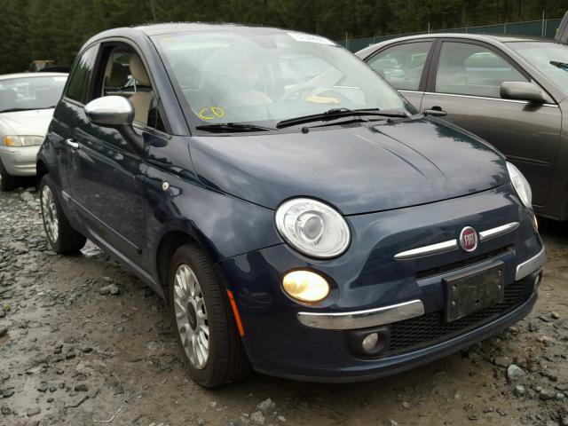 3C3CFFCR9DT574716 - 2013 FIAT 500 LOUNGE BLUE photo 1