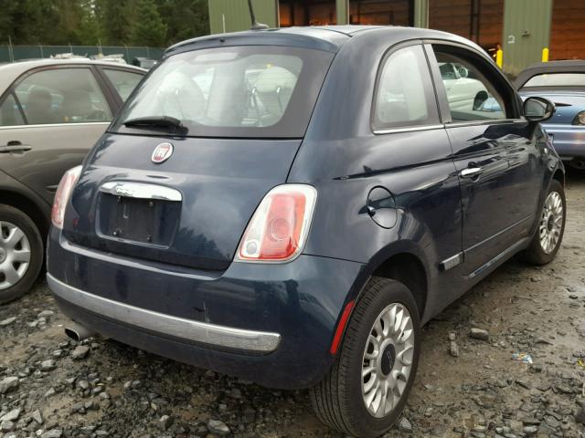 3C3CFFCR9DT574716 - 2013 FIAT 500 LOUNGE BLUE photo 4