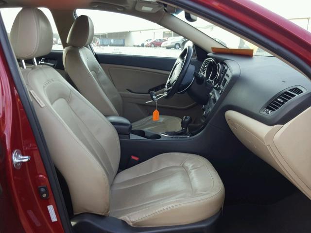 KNAGN4A68B5135367 - 2011 KIA OPTIMA EX RED photo 5