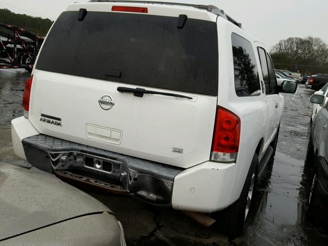 5N1AA08B34N746129 - 2004 NISSAN ARMADA SE WHITE photo 4