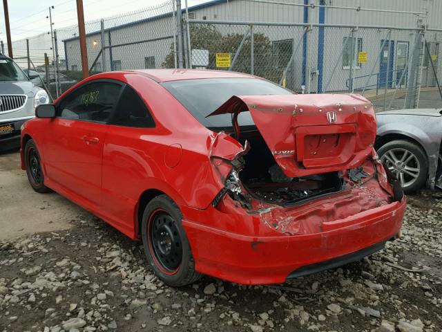 2HGFG11818H505621 - 2008 HONDA CIVIC EX RED photo 3