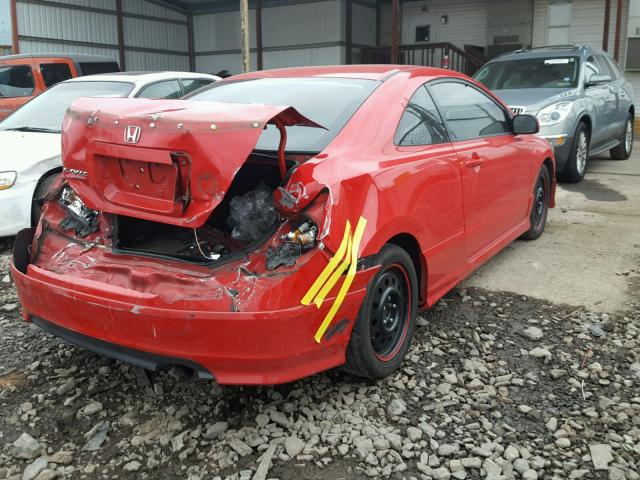 2HGFG11818H505621 - 2008 HONDA CIVIC EX RED photo 4