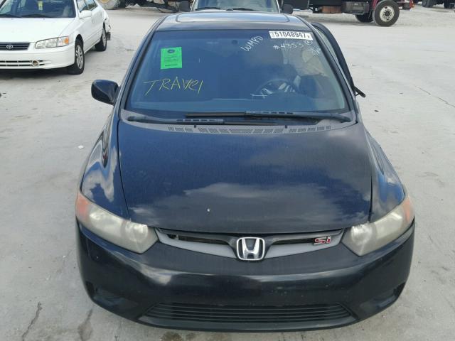 2HGFG21548H705761 - 2008 HONDA CIVIC SI BLACK photo 9