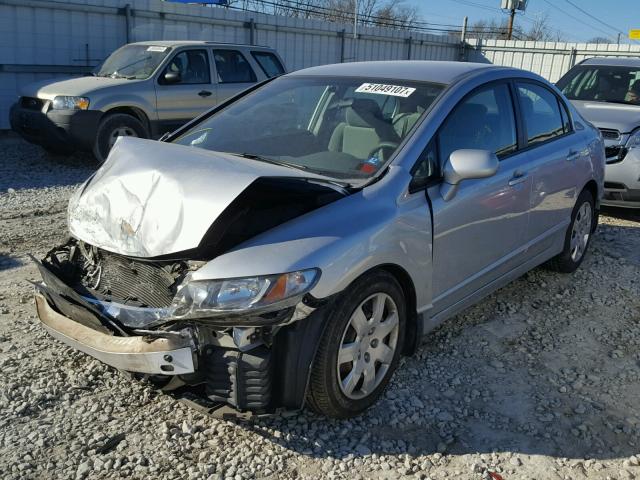 19XFA16509E036615 - 2009 HONDA CIVIC LX SILVER photo 2