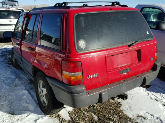 1J4GZ58Y2SC782857 - 1995 JEEP GRAND CHER RED photo 3