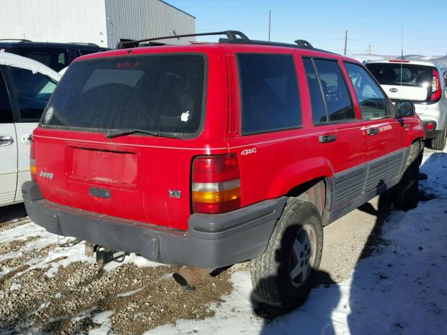 1J4GZ58Y2SC782857 - 1995 JEEP GRAND CHER RED photo 4