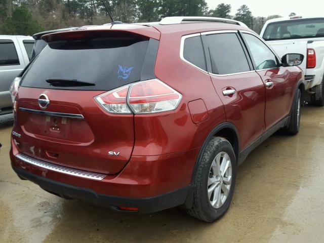 KNMAT2MT7GP645628 - 2016 NISSAN ROGUE S RED photo 4