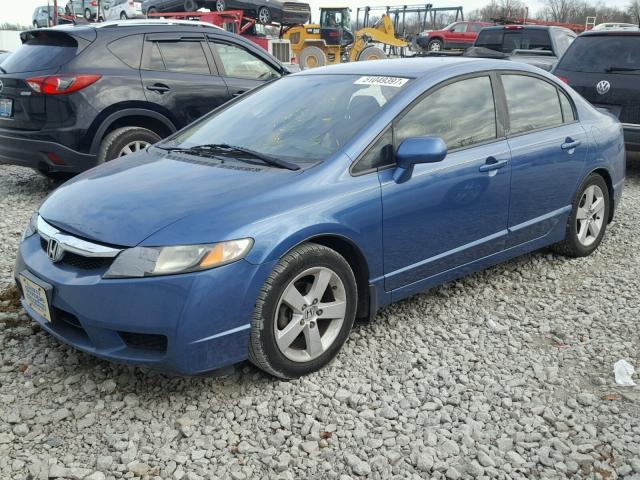 19XFA16669E010965 - 2009 HONDA CIVIC BLUE photo 2