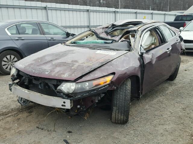 JH4CU2F6XAC021011 - 2010 ACURA TSX BURGUNDY photo 2