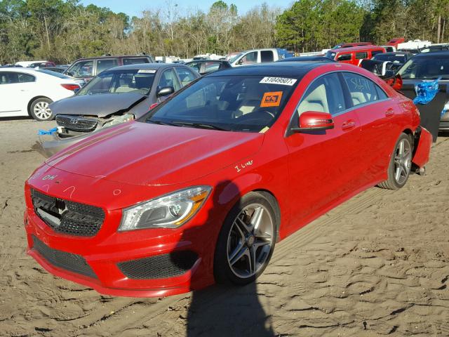 WDDSJ4EB2FN248940 - 2015 MERCEDES-BENZ CLA 250 RED photo 2