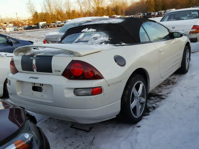 4A3AE35G51E002132 - 2001 MITSUBISHI ECLIPSE SP WHITE photo 4