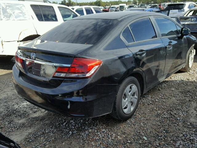 2HGFB2F52DH555716 - 2013 HONDA CIVIC LX BLACK photo 4