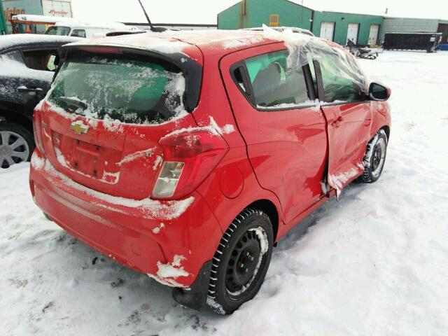 KL8CD6SAXGC564704 - 2016 CHEVROLET SPARK 1LT RED photo 4