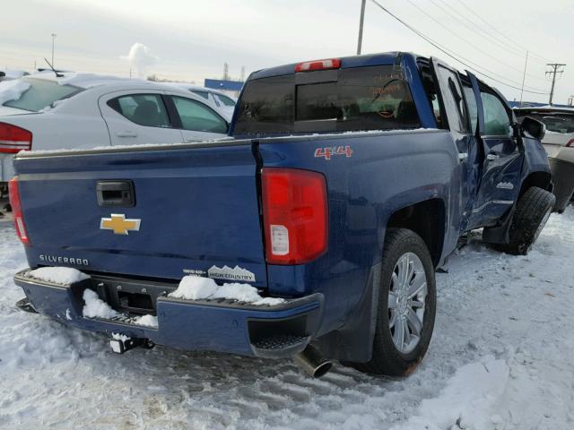 3GCUKTECXGG374735 - 2016 CHEVROLET SILVERADO BLUE photo 4