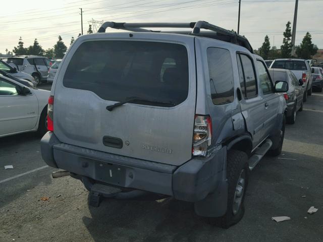 5N1ED28T82C574931 - 2002 NISSAN XTERRA XE SILVER photo 4