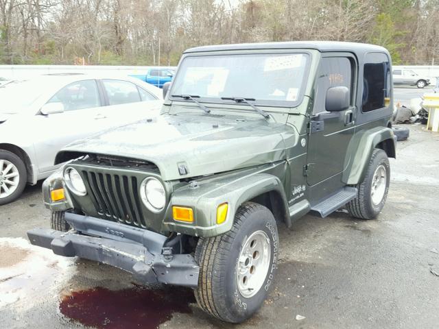 1J4FA39S26P752581 - 2006 JEEP WRANGLER X GREEN photo 2