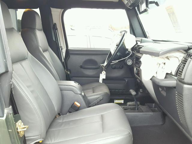 1J4FA39S26P752581 - 2006 JEEP WRANGLER X GREEN photo 5