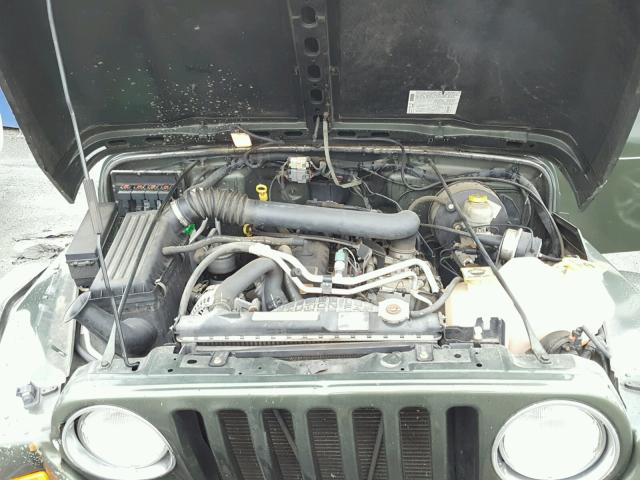 1J4FA39S26P752581 - 2006 JEEP WRANGLER X GREEN photo 7