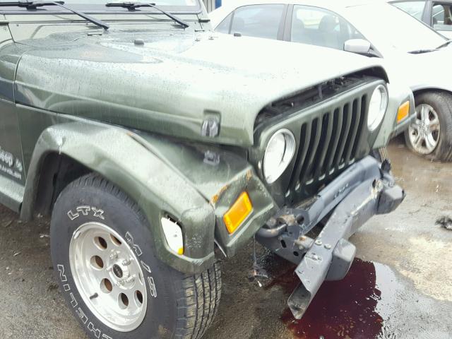 1J4FA39S26P752581 - 2006 JEEP WRANGLER X GREEN photo 9
