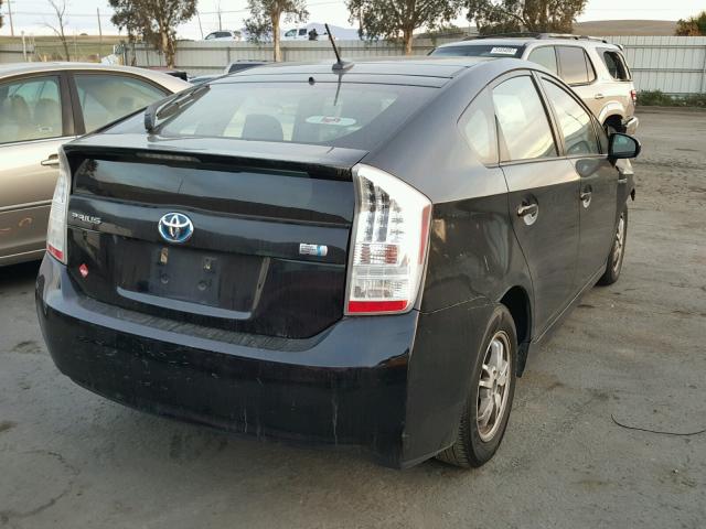 JTDKN3DU9A5001547 - 2010 TOYOTA PRIUS BLACK photo 4