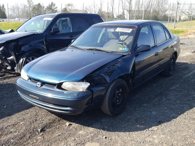 1Y1SK5284XZ423779 - 1999 CHEVROLET GEO PRIZM 绿色 照片 2