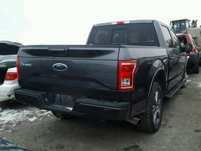 1FTEW1EG5GFD43605 - 2016 FORD F150 SUPER GRAY photo 4