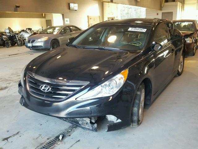 5NPEB4AC4EH854726 - 2014 HYUNDAI SONATA GLS BLACK photo 2