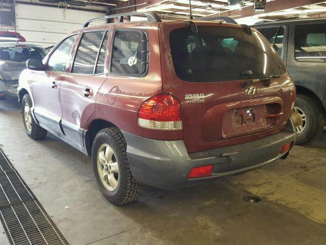 KM8SC73D65U974469 - 2005 HYUNDAI SANTA FE G RED photo 3