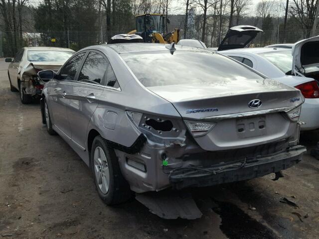 KMHEC4A42BA001830 - 2011 HYUNDAI SONATA HYB SILVER photo 3