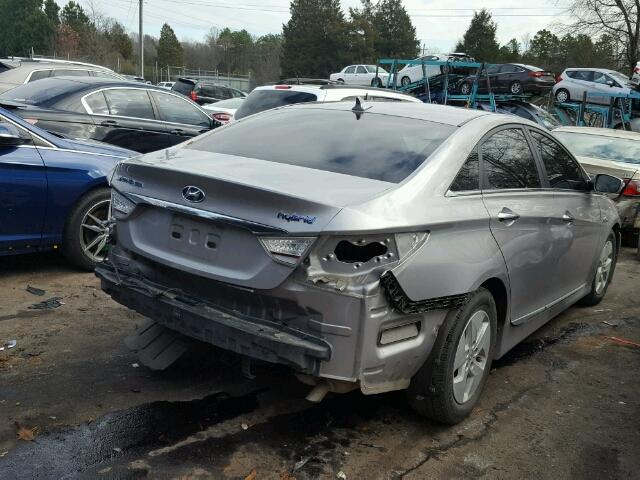 KMHEC4A42BA001830 - 2011 HYUNDAI SONATA HYB SILVER photo 4