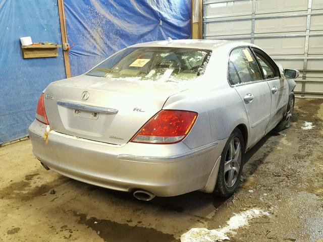 JH4KB16545C018680 - 2005 ACURA RL SILVER photo 4