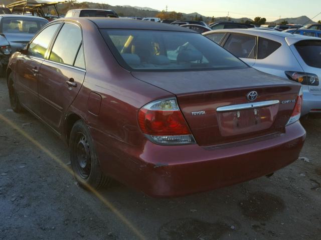 4T1BE32K96U136554 - 2006 TOYOTA CAMRY LE RED photo 3
