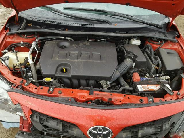 2T1BU4EE5BC607870 - 2011 TOYOTA COROLLA BA RED photo 7