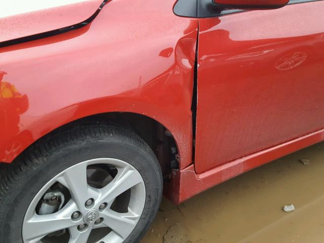 2T1BU4EE5BC607870 - 2011 TOYOTA COROLLA BA RED photo 9