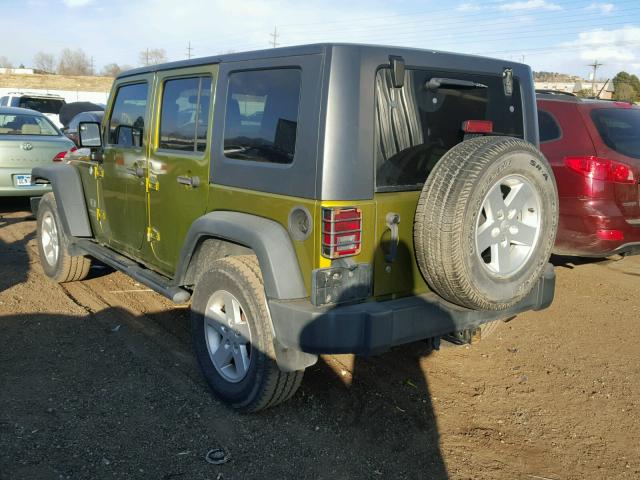 1J4GA39127L190198 - 2007 JEEP WRANGLER X GREEN photo 3