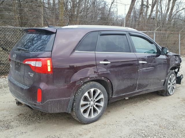 5XYKWDA76EG496496 - 2014 KIA SORENTO SX PURPLE photo 4