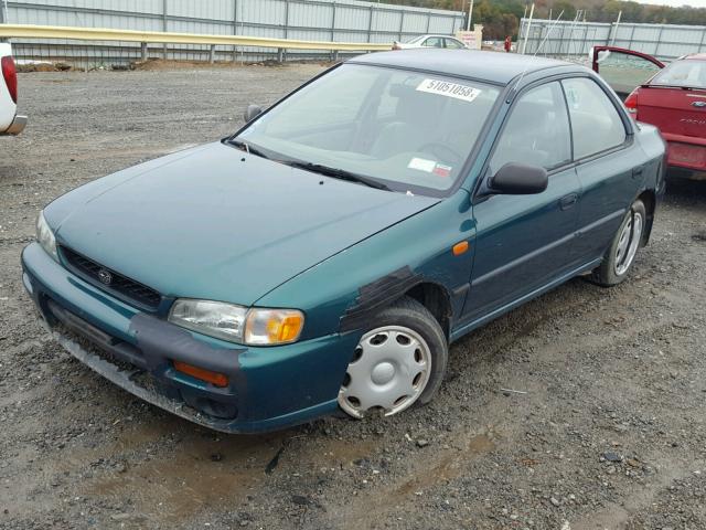 JF1GC4353WH502988 - 1998 SUBARU IMPREZA L GREEN photo 2