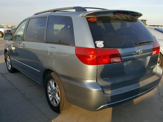 5TDZA22C95S260392 - 2005 TOYOTA SIENNA XLE SILVER photo 3