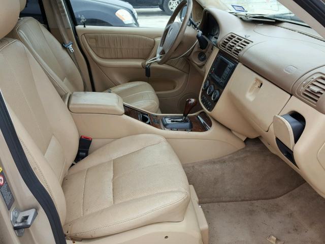 4JGAB75E42A340935 - 2002 MERCEDES-BENZ ML 500 TAN photo 5