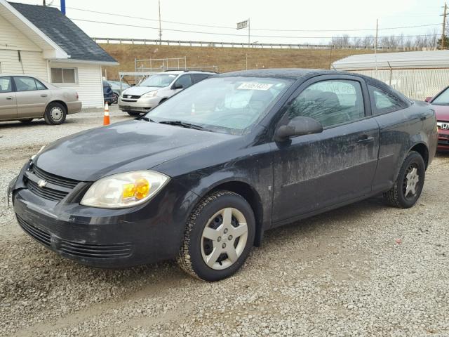 1G1AK15F277334526 - 2007 CHEVROLET COBALT LS BLACK photo 2